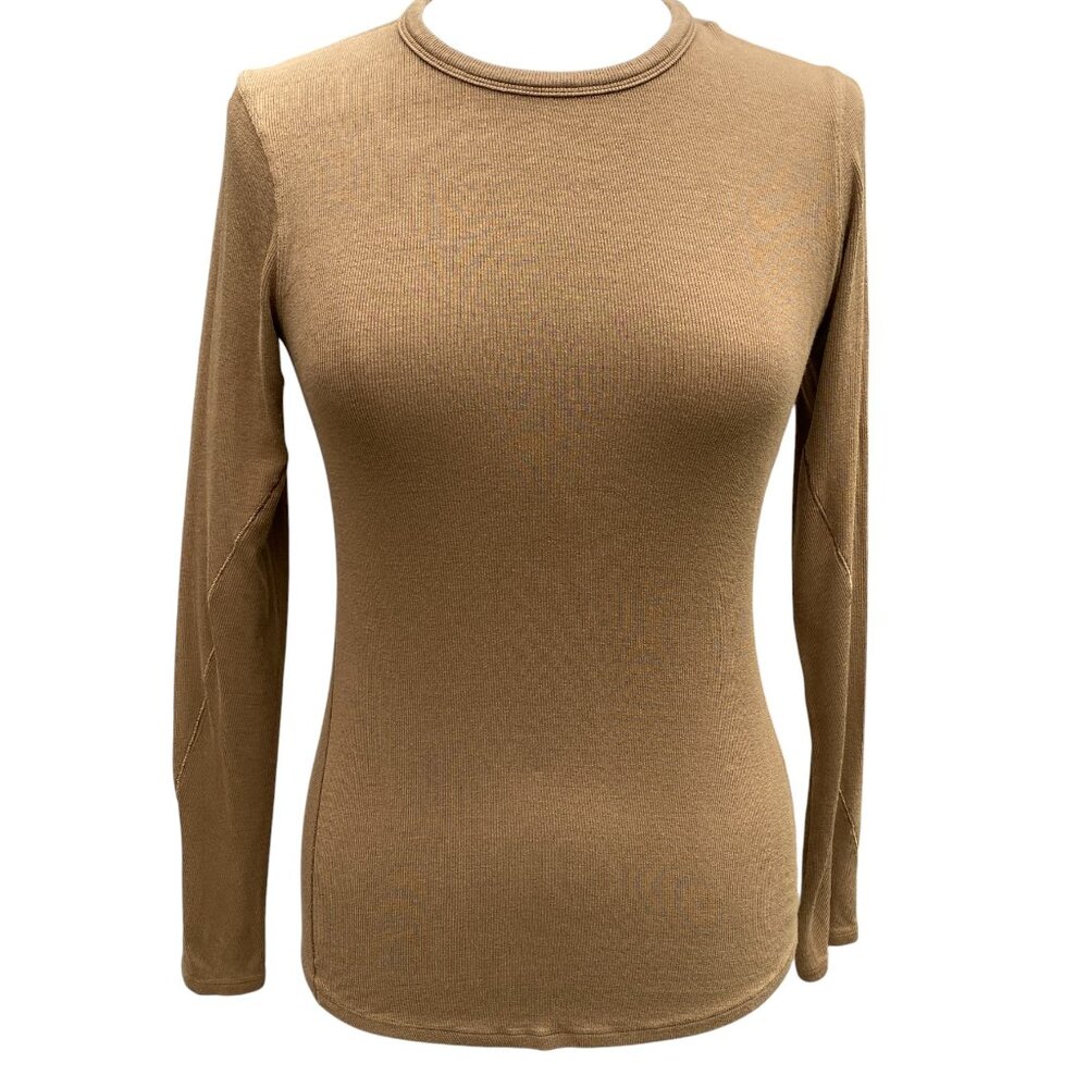 Lululemon Hold Tight Ribbed Long Sleeve Shirt Wm Sz XS Active Performance Yoga